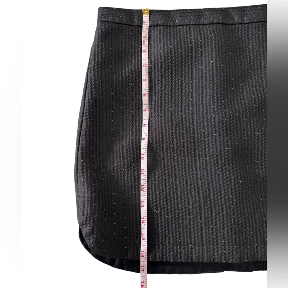 Madewell Shirttail Skirt in Nightfall Jaquard Black and Gold Size 6 - Picture 6 of 11